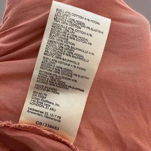 NWT Free People Soleil Wide Leg Jumpsuit Women's Peach Size Medium - Picture 6 of 6